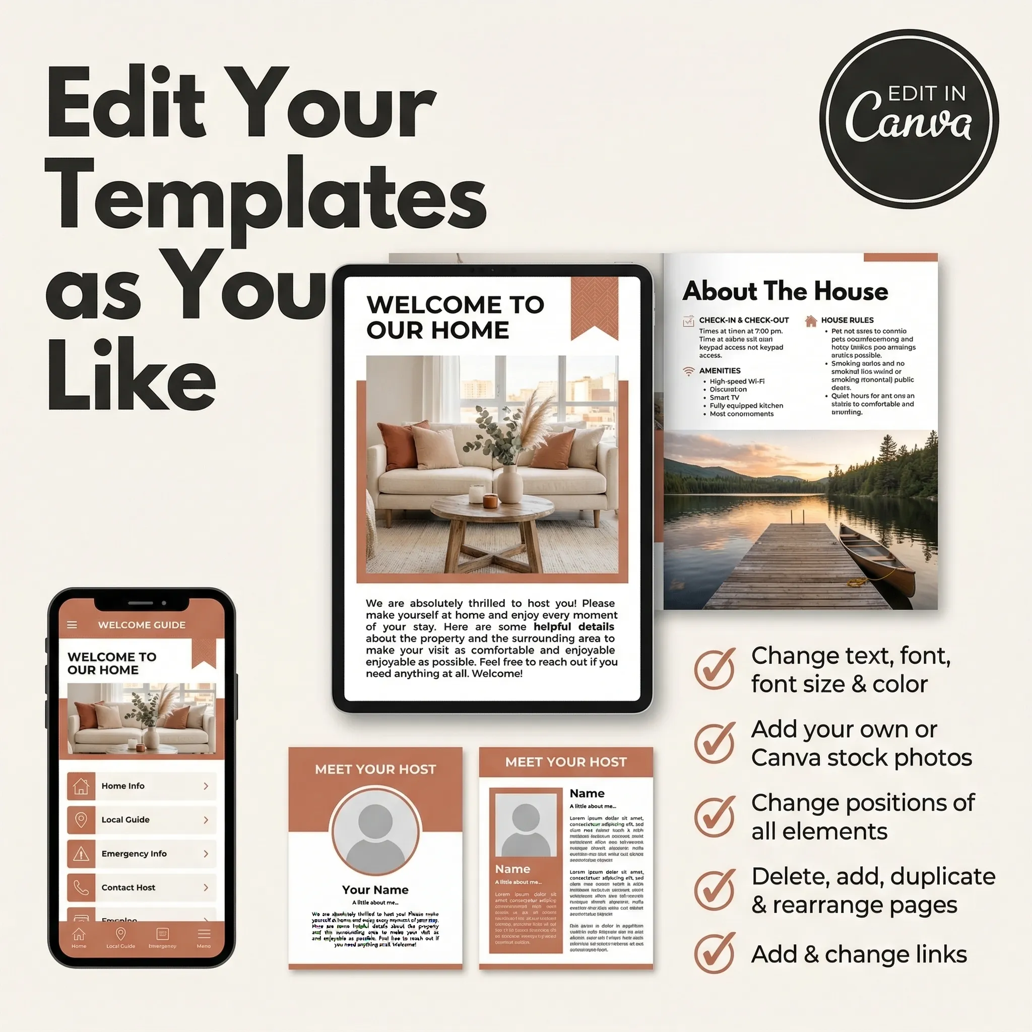 Airbnb Host Bundle: Edit templates