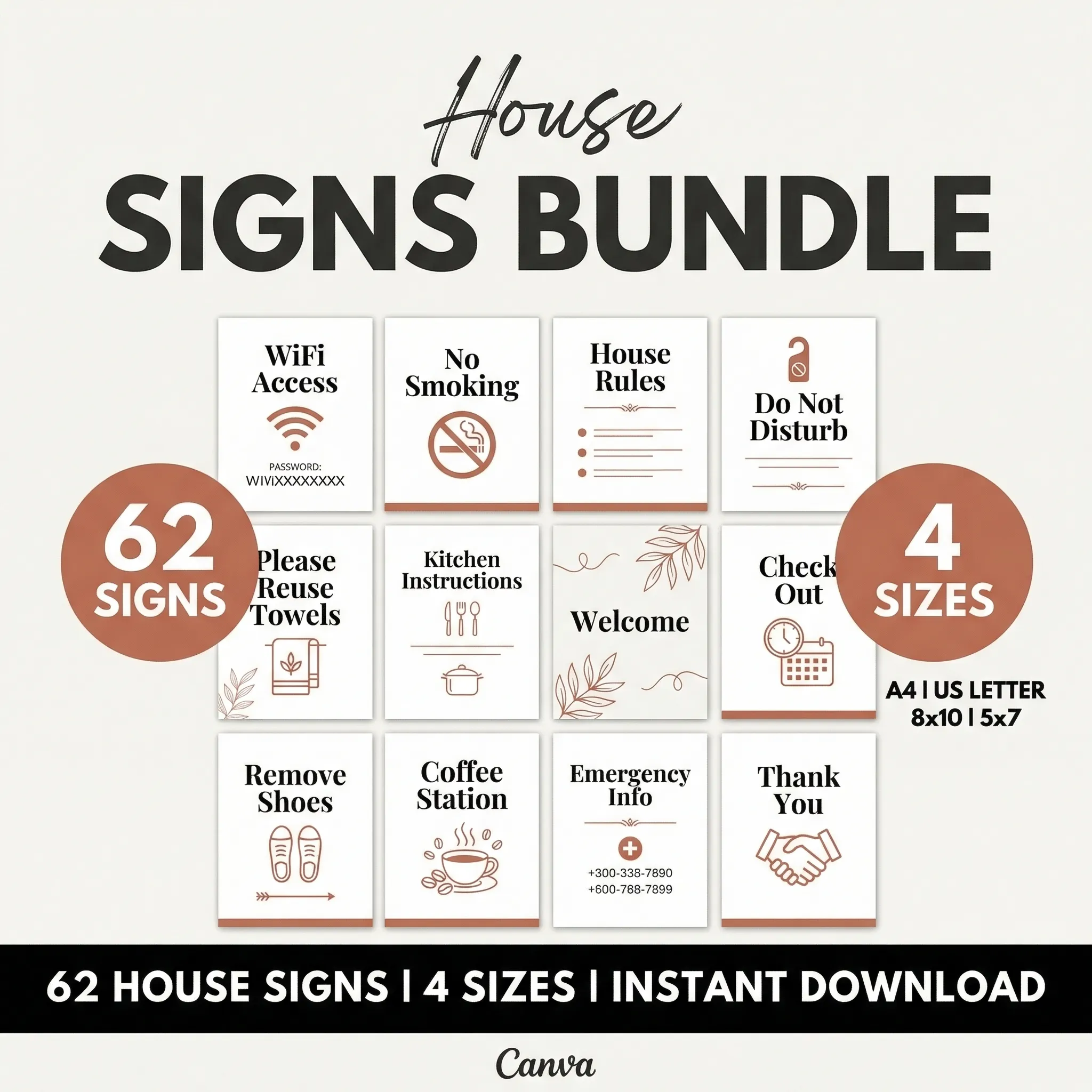 Airbnb Host Bundle: Signs bundle